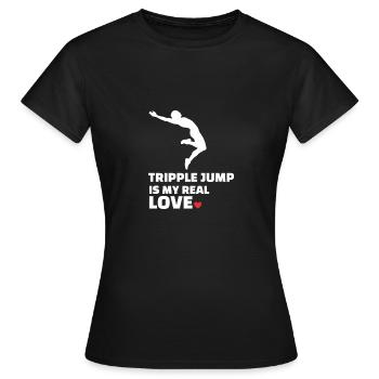J’adore le triple saut - T-shirt Femme - noir - Devant - AI Model Female 172 dark (172cm)
