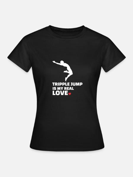 Ich Liebe Dreisprung - Dame-T-shirt - sort