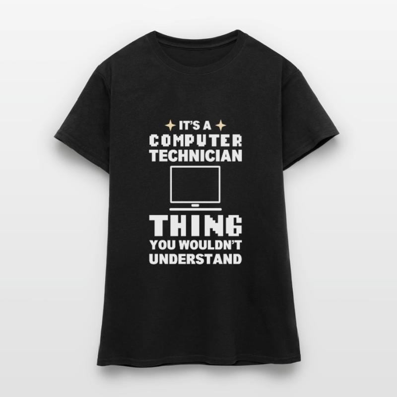Lustiger Computerfreak Computertechniker Frauen T-Shirt