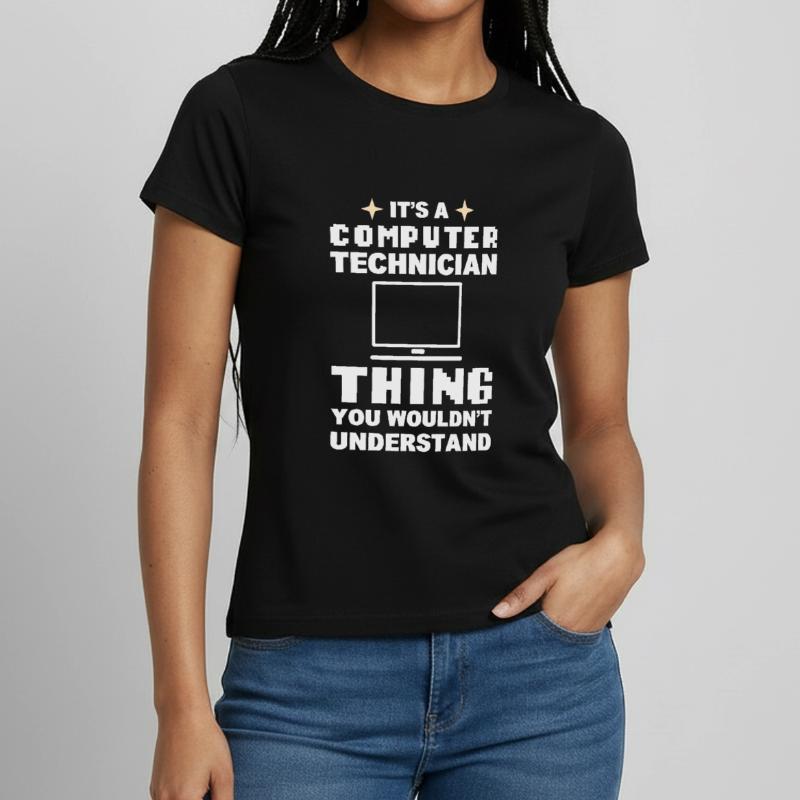Lustiger Computerfreak Computertechniker Frauen T-Shirt