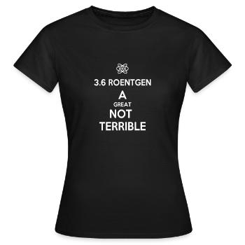 36 roentgen pas terrible pas terrible - T-shirt Femme - noir - Devant - AI Model Female 172 dark (172cm)