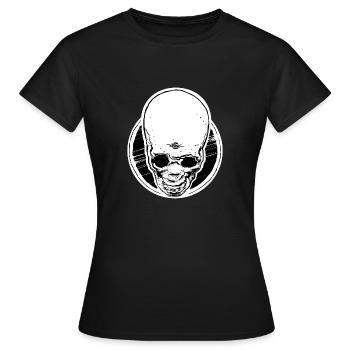 Oberer Schädel - Schädeltauchen - Frauen T-Shirt - Schwarz - Vorne - AI Model Female 172 dark (172cm)