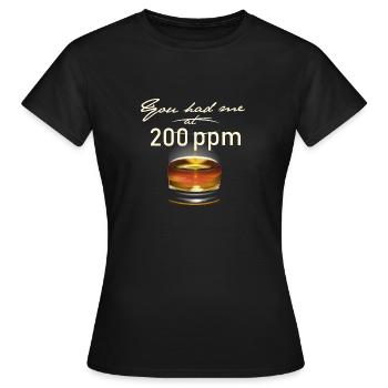 Whisky Tumbler 200 ppm - T-shirt Femme - noir - Devant - AI Model Female 172 dark (172cm)