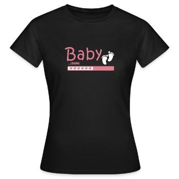 Mum! Pregnant! Pregnancy! Parents! Birth! - Women's T-Shirt - black - Front - AI Model Female 172 dark (172cm)