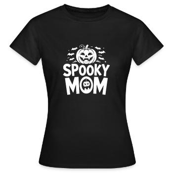 Spooky Mama - Mamas Halloween Shirt - Frauen T-Shirt - Schwarz - Vorne - AI Model Female 172 dark (172cm)