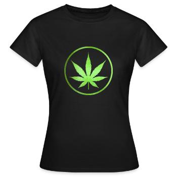 Marijuana leaf - Women's T-Shirt - black - Front - AI Model Female 172 dark (172cm)