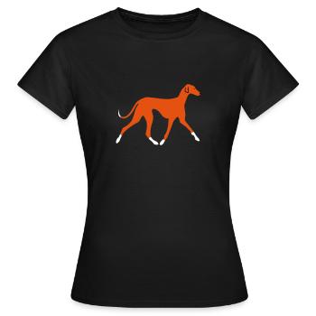 Azawakh - Frauen T-Shirt - Schwarz - Vorne - AI Model Female 172 dark (172cm)