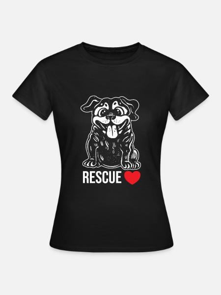 TIERRETTUNG TIERHILFE - Frauen T-Shirt - Schwarz