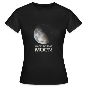 Retour sur la Lune - T-shirt Femme - noir - Devant - AI Model Female 172 dark (172cm)