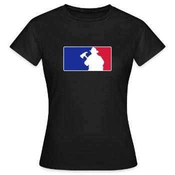 Feuerwerhmann League Style Silhouette - Frauen T-Shirt - Schwarz - Vorne - AI Model Female 172 dark (172cm)