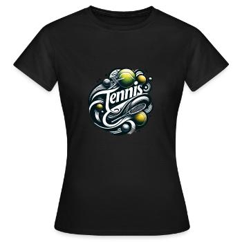 Tennis ist der Sport für Männer und Frauen - Frauen T-Shirt - Schwarz - Vorne - AI Model Female 172 dark (172cm)