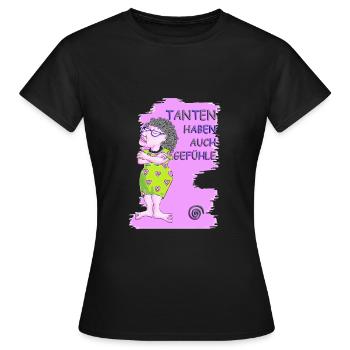 tante - Frauen T-Shirt - Schwarz - Vorne - AI Model Female 172 dark (172cm)