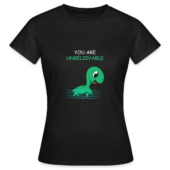 Not to be believed Funny and Joker Gift - Women's T-Shirt - black - Front - AI Model Female 172 dark (172cm)