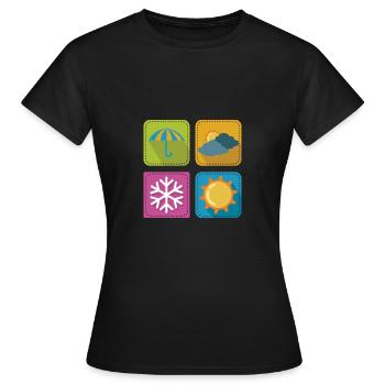 Prévisions météo Météo Frog Poison - T-shirt Femme - noir - Devant - AI Model Female 172 dark (172cm)