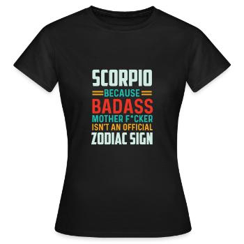 Signe officiel du zodiaque Cool Person Gift - T-shirt Femme - noir - Devant - AI Model Female 172 dark (172cm)