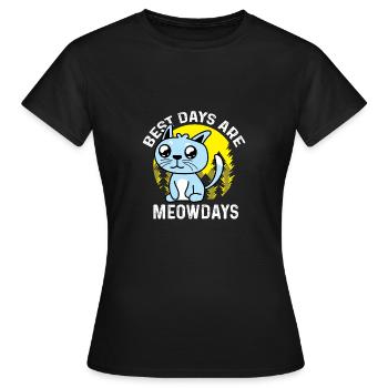 Meow Days Pet Groomer Cadeau - T-shirt Femme - noir - Devant - AI Model Female 172 dark (172cm)