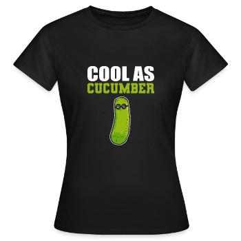 Cool wie Gurke Coole Person Gift - Frauen T-Shirt - Schwarz - Vorne - AI Model Female 172 dark (172cm)