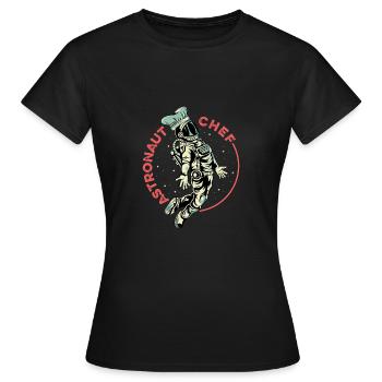Astronautenkoch Kulinarischer Experte Geschenk - Frauen T-Shirt - Schwarz - Vorne - AI Model Female 172 dark (172cm)