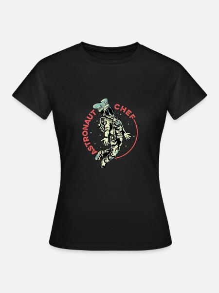Astronautenkoch Kulinarischer Experte Geschenk - Frauen T-Shirt - Schwarz