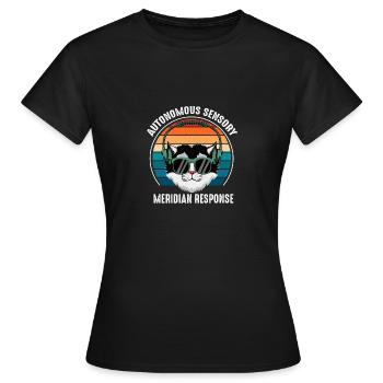 Autonomes sensorisches Meridian -Reaktion ASMR -Th - Frauen T-Shirt - Schwarz - Vorne - AI Model Female 172 dark (172cm)