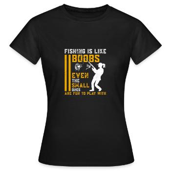 Drôle de dicton est comme les seins citation drôle - T-shirt Femme - noir - Devant - AI Model Female 172 dark (172cm)