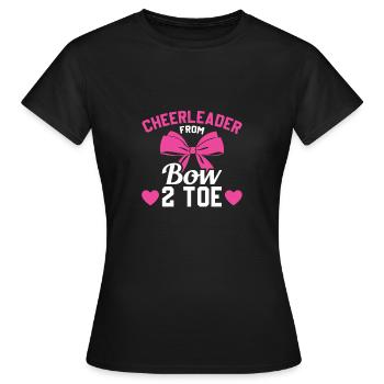 Cheerleader aus Bow 2 Zeh - Frauen T-Shirt - Schwarz - Vorne - AI Model Female 172 dark (172cm)