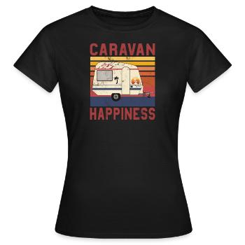 Caravan happiness - T-shirt Femme - noir - Devant - AI Model Female 172 dark (172cm)