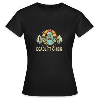 Deadlift Chick - Frauen T-Shirt - Schwarz - Vorne - AI Model Female 172 dark (172cm)