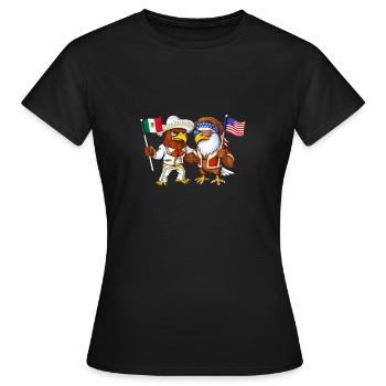Mexican American Eagles - Women's T-Shirt - black - Front - AI Model Female 172 dark (172cm)