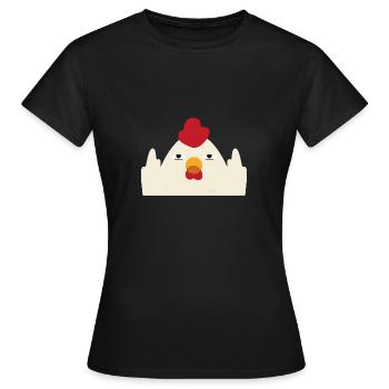 the finger - Women's T-Shirt - black - Front - AI Model Female 172 dark (172cm)