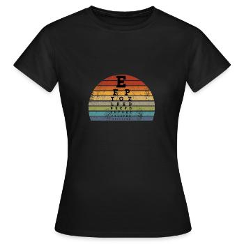 Optiker - Frauen T-Shirt - Schwarz - Vorne - AI Model Female 172 dark (172cm)