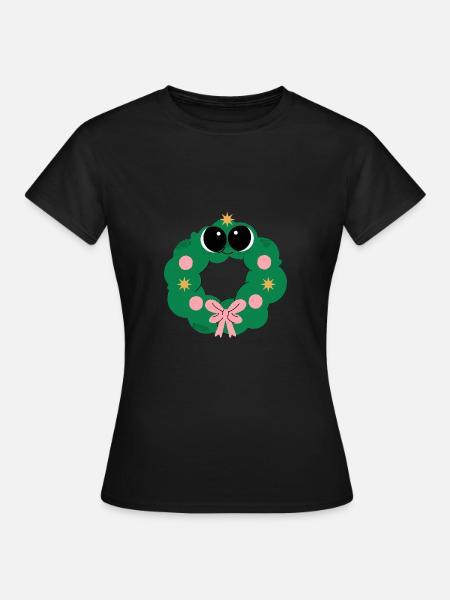Lustiger Adventkranz Weihnachten - Frauen T-Shirt - Schwarz
