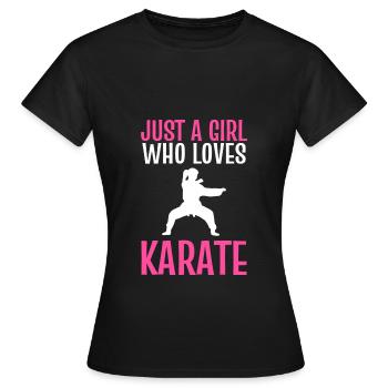 Karate Selbstverteidigung Kampfsport - Frauen T-Shirt - Schwarz - Vorne - AI Model Female 172 dark (172cm)