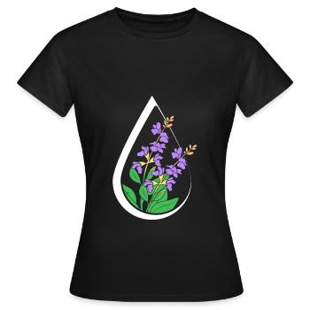 Huile essentielle - T-shirt Femme - noir - Devant - AI Model Female 172 dark (172cm)