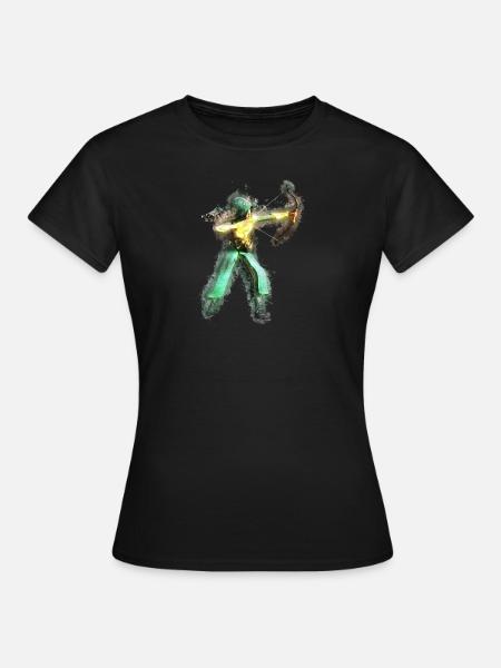 Gebühr Bogen hell glühend - Frauen T-Shirt - Schwarz