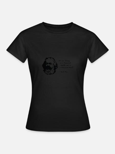 Karl Marx - I'm a Material Girl - Frauen T-Shirt - Schwarz