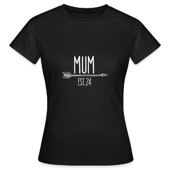 Werdende Mama Geschenk werdende Mutter 2024 - Frauen T-Shirt - Schwarz - Vorne - AI Model Female 172 dark (172cm)
