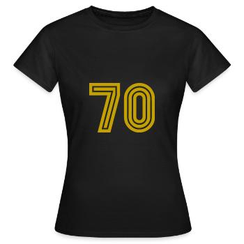 ANNIVERSARY. HAPPY BIRTHDAY. HAPPY BIRTHDAY. - Women's T-Shirt - black - Front - AI Model Female 172 dark (172cm)