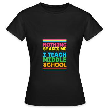 Enseignants de collège - T-shirt Femme - noir - Devant - AI Model Female 172 dark (172cm)