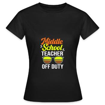 Enseignants de collège - T-shirt Femme - noir - Devant - AI Model Female 172 dark (172cm)
