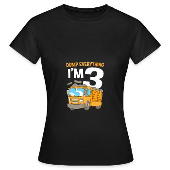 Chantier de la fête d’anniversaire des enfants - T-shirt Femme - noir - Devant - AI Model Female 172 dark (172cm)
