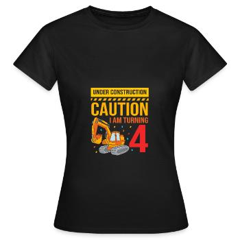 Chantier de la fête d’anniversaire des enfants - T-shirt Femme - noir - Devant - AI Model Female 172 dark (172cm)