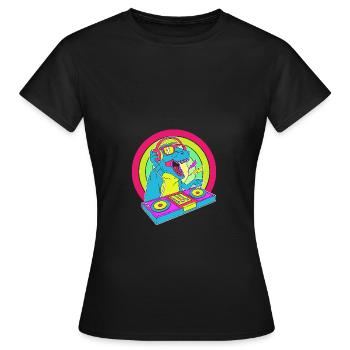 Rave Raver Techno music Techno bass Mixer - Women's T-Shirt - black - Front - AI Model Female 172 dark (172cm)