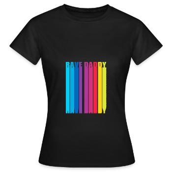 Rave Raver Techno music Techno bass Mixer - Women's T-Shirt - black - Front - AI Model Female 172 dark (172cm)