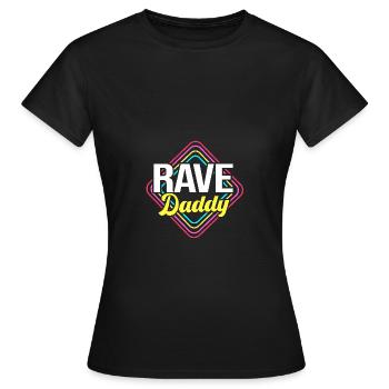 Rave Raver Techno music Techno bass Mixer - Women's T-Shirt - black - Front - AI Model Female 172 dark (172cm)