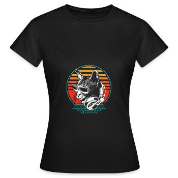 Rave Raver Techno music Techno bass Mixer - Women's T-Shirt - black - Front - AI Model Female 172 dark (172cm)