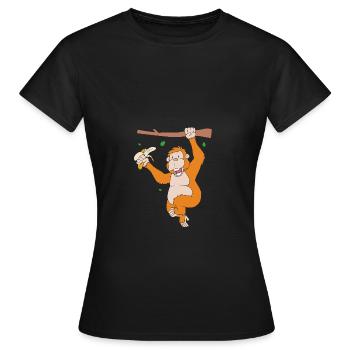 Orang-outan - T-shirt Femme - noir - Devant - AI Model Female 172 dark (172cm)