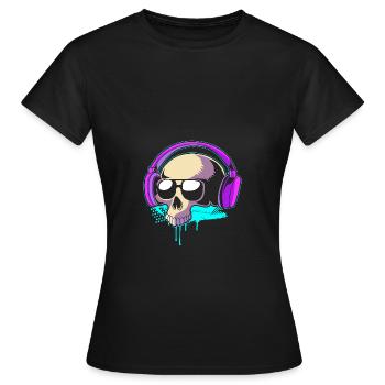 Rave Raver Techno music Techno bass Mixer - Women's T-Shirt - black - Front - AI Model Female 172 dark (172cm)