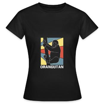 Orang-outan - T-shirt Femme - noir - Devant - AI Model Female 172 dark (172cm)