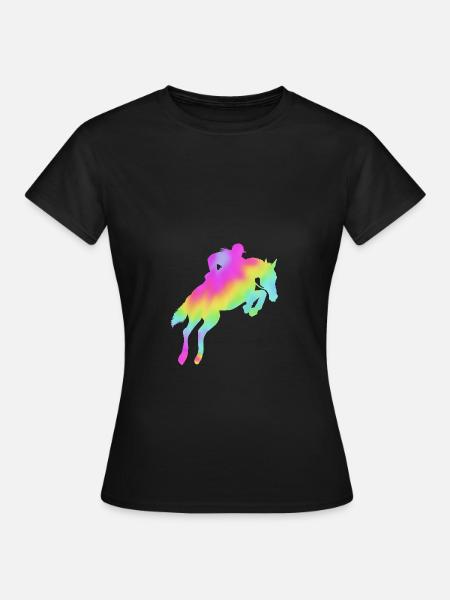 Springreiten Springpferd - Frauen T-Shirt - Schwarz